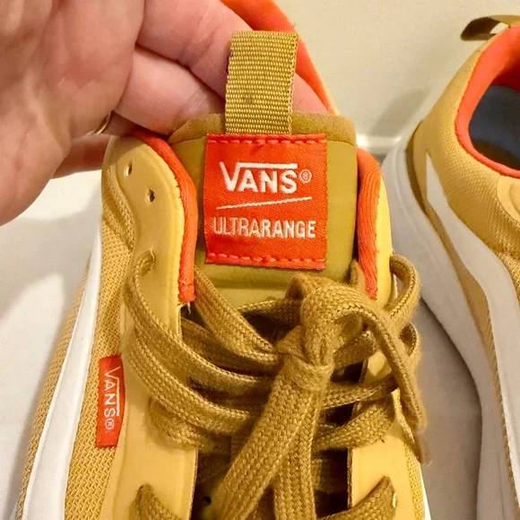 Vans Ultrarange Men’s Mustard and Tangerine Sneakers - Picture 3 of 8